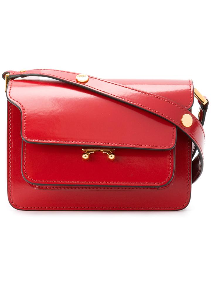 Marni Small Trunk Satchel - Red