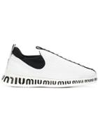 Miu Miu Mesh Slip-on Sneakers - White