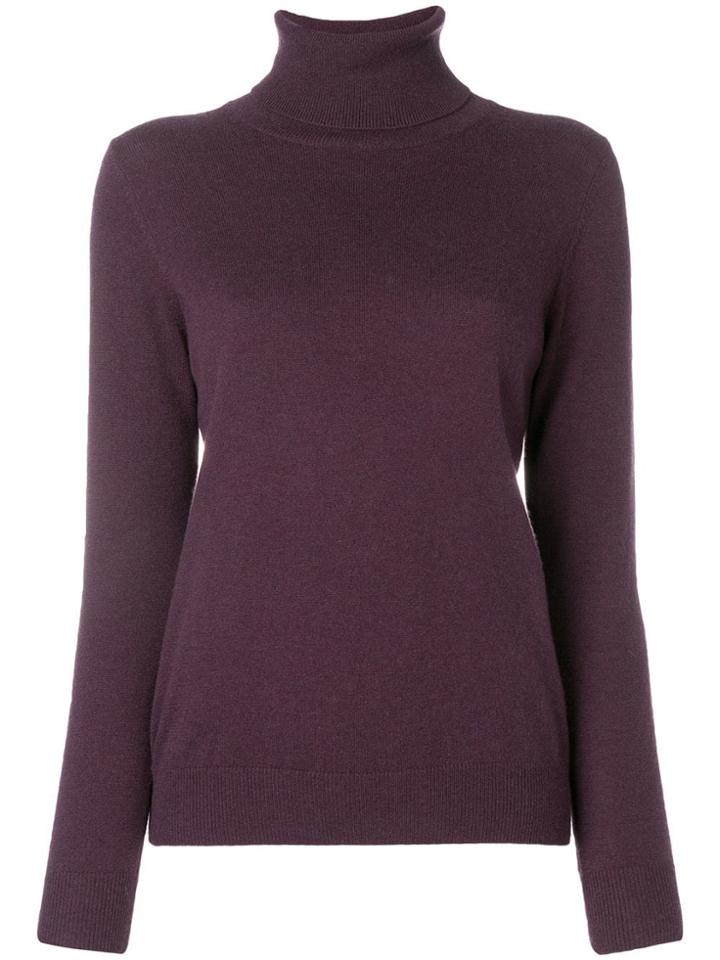 N.peal Polo Neck Sweater - Pink & Purple