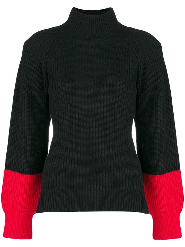 Eudon Choi Colourblock Turtleneck Sweater - Black