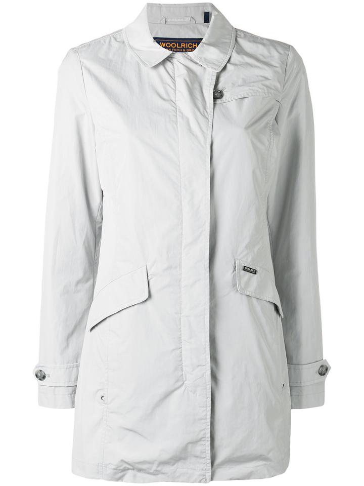 Woolrich - Long Zip Coat - Women - Polyamide/polyester - M, Grey, Polyamide/polyester