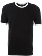 Neil Barrett Contrast Collar T-shirt, Men's, Size: Medium, Black, Viscose/nylon
