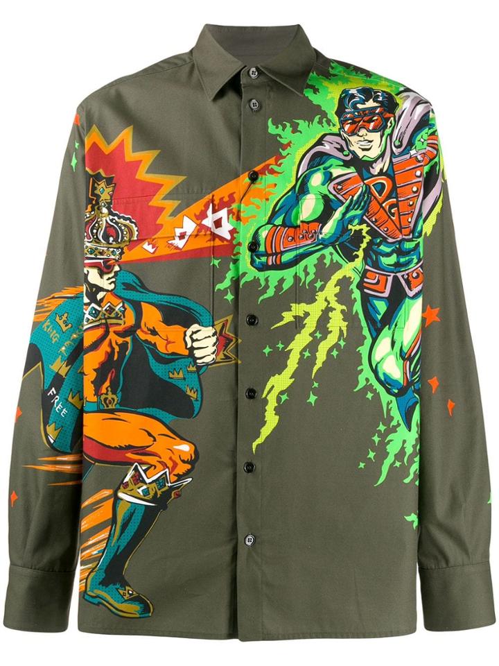 Dolce & Gabbana Super Hero Print Shirt - Green