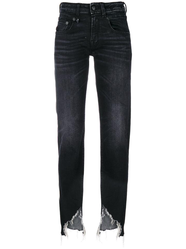 R13 Shredded Jeans - Grey