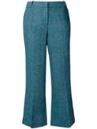Kiltie Flare-bottom Trousers - Blue