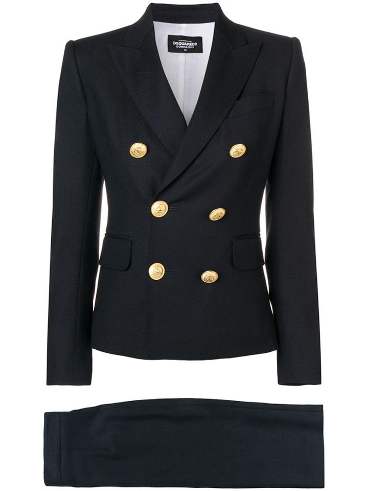 Dsquared2 Double-breasted Skirt Suit - Blue