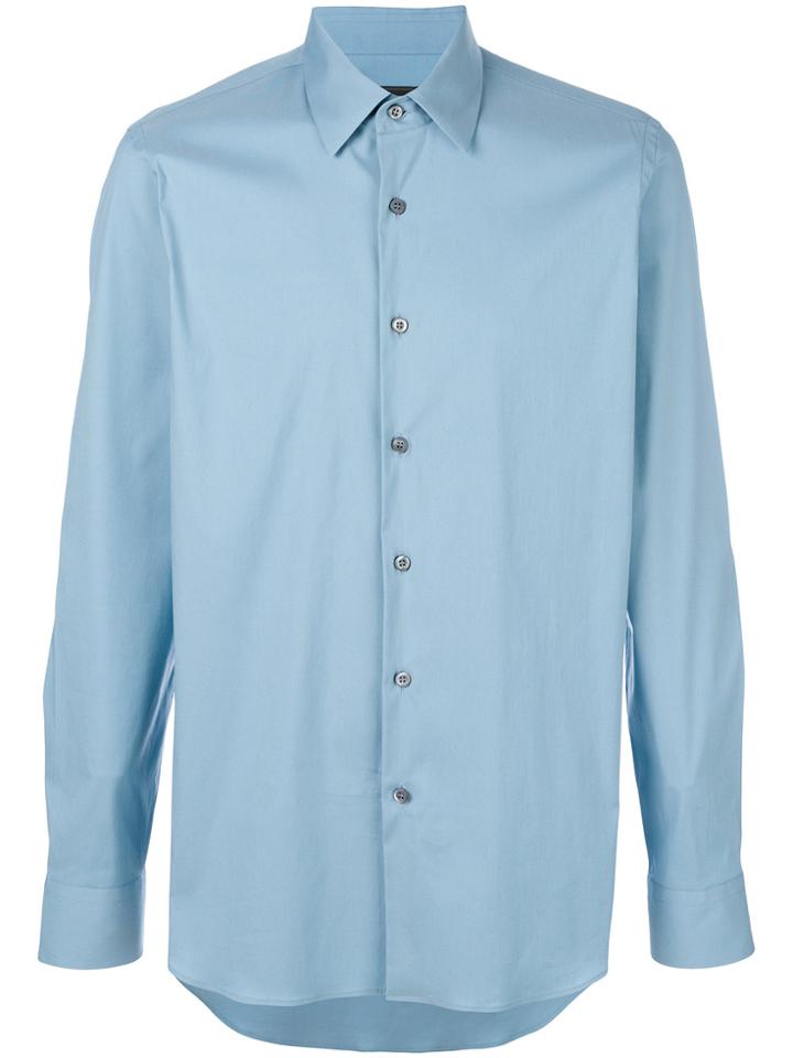 Prada Classic Collared Shirt - Blue
