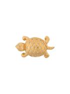 Susan Caplan Vintage 1980s Gold-plated Swarovski Turtle Brooch