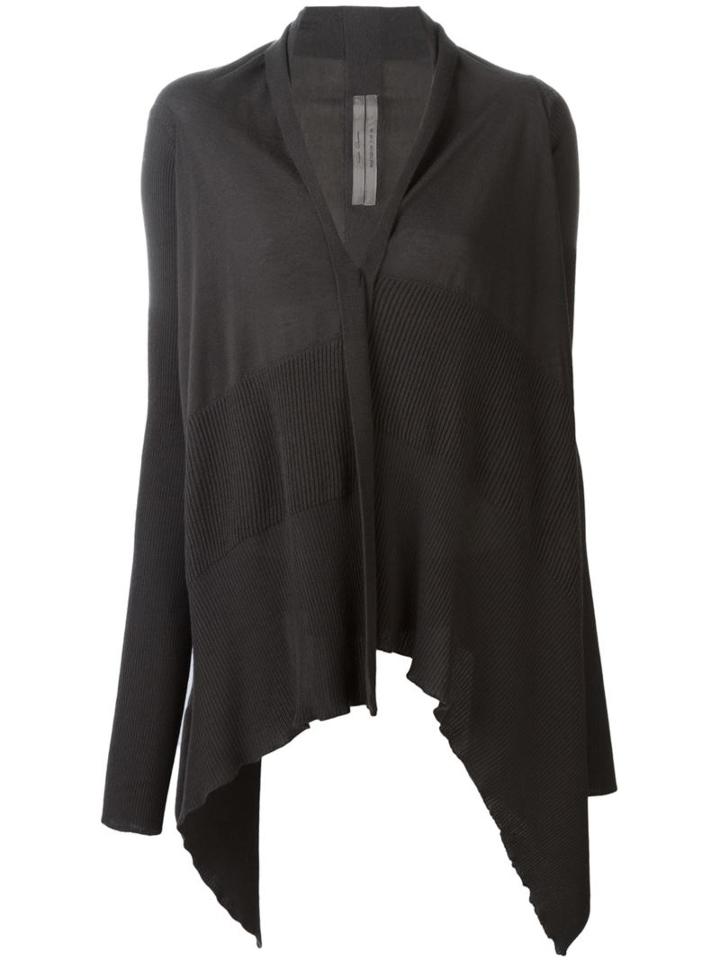 Rick Owens Asymmetric Cardigan, Women's, Size: Medium, Grey, Cashmere