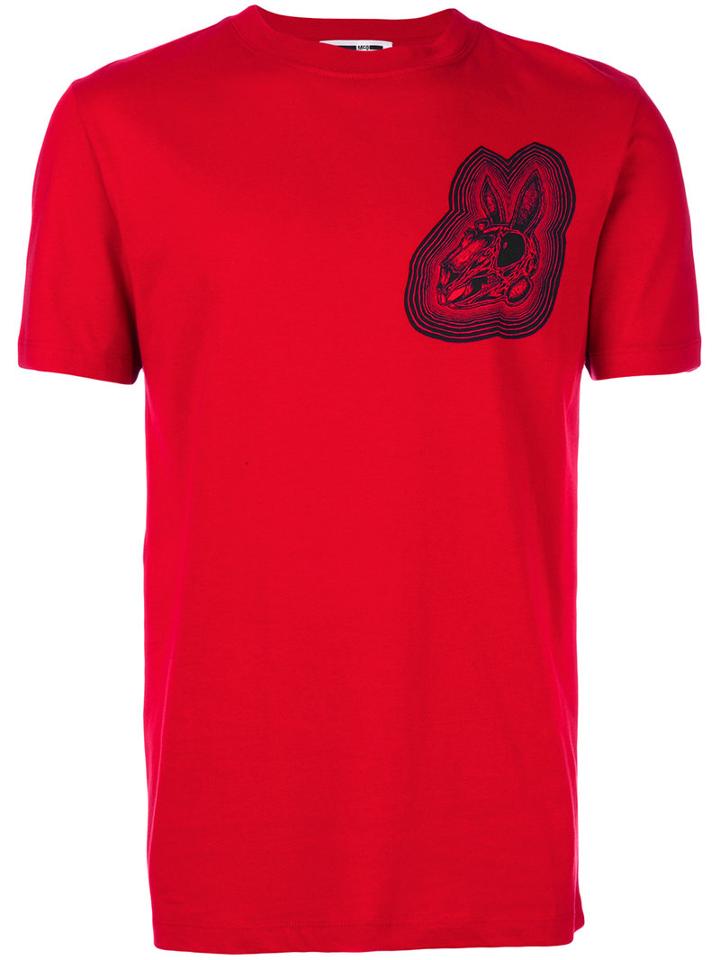 Mcq Alexander Mcqueen - Skull Rabbit Print T-shirt - Men - Cotton - L, Red, Cotton