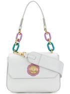 Salvatore Ferragamo Chain-embellished Shoulder Bag - White