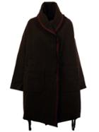Uma Wang Oversized Coat, Women's, Size: Small, Brown, Cotton/linen/flax/polyamide/virgin Wool