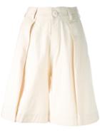 Toogood - Front Pleat Shorts - Women - Cotton - 2, White, Cotton