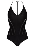 Giuliana Romanno Bodysuit, Women's, Size: G, Black, Elastodiene/polyamide