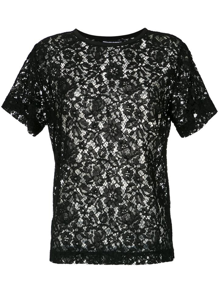 Reinaldo Lourenço Lace T-shirt - Black