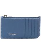 Saint Laurent Paris Fragments Zipped Wallet - Blue
