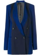 Paul Smith Double Breasted Colour Block Blazer - Blue