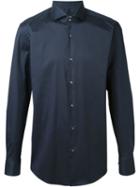 Boss Hugo Boss Classic Long Sleeved Shirt, Men's, Size: 43, Blue, Cotton/polyamide/spandex/elastane