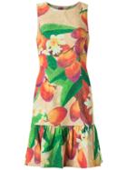 Isolda - Mango (orange) And Floral Sleeveless Dress - Women - Cotton/linen/flax/viscose - 36, Cotton/linen/flax/viscose