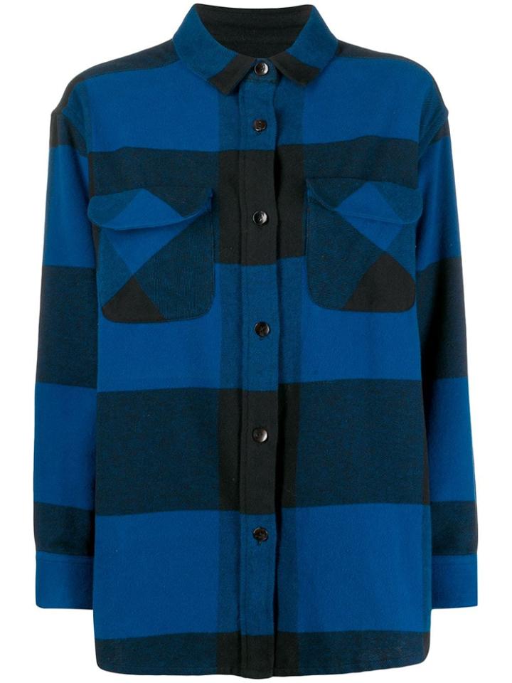 Bellerose Mitch Checked Flannel Shirt - Blue