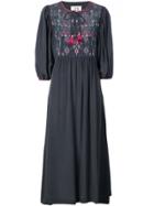 Figue Delfina Embroidered Dress - Blue