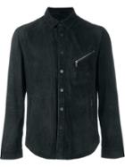 John Varvatos Fitted Zip Detail Button Down Jacket