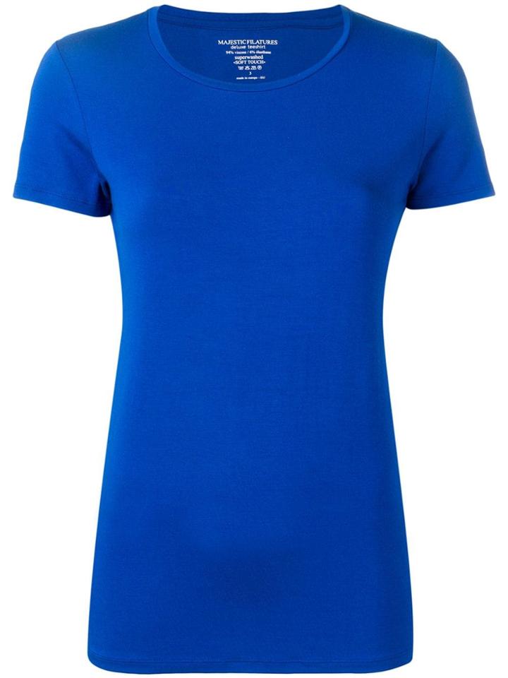 Majestic Filatures Round Neck Fitted T-shirt - Blue