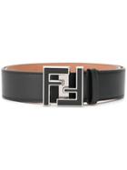 Fendi Ff Buckle Belt - Black