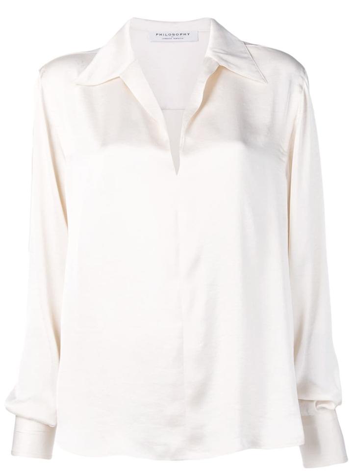 Philosophy Di Lorenzo Serafini Loose Fit Blouse - Neutrals
