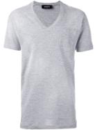 Dsquared2 V-neck T-shirt, Men's, Size: Xs, Grey, Cotton/viscose