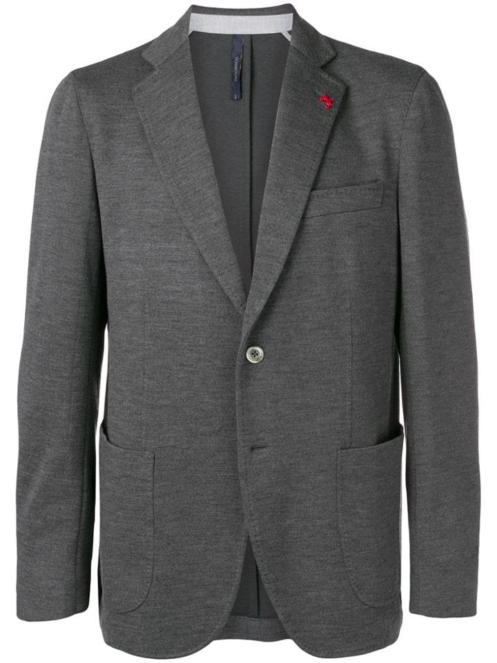Tombolini Classic Single-breasted Blazer - Grey
