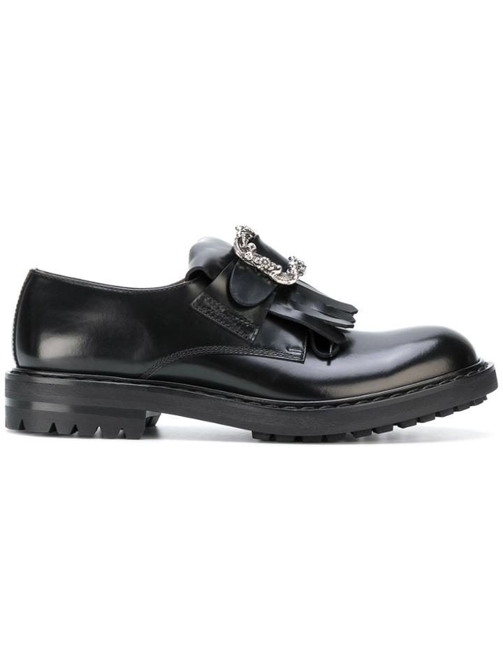 Alexander Mcqueen Buckled Loafers - Black