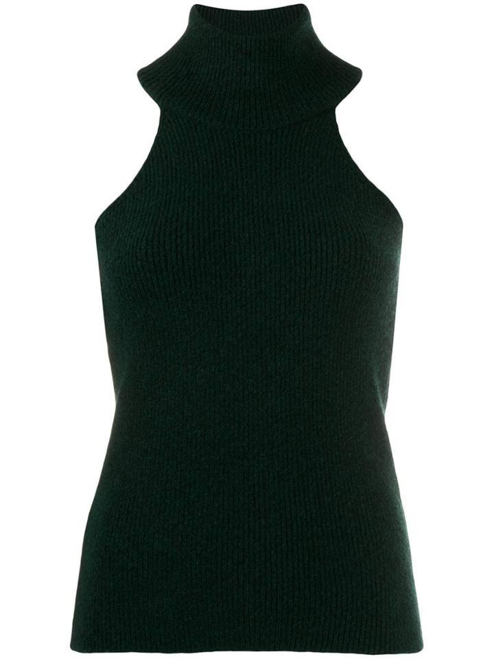 Jacquemus Ribbed Knit Top - Green