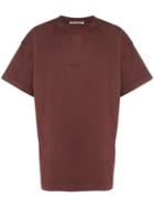Acne Studios Inverted Logo Print T-shirt - Brown