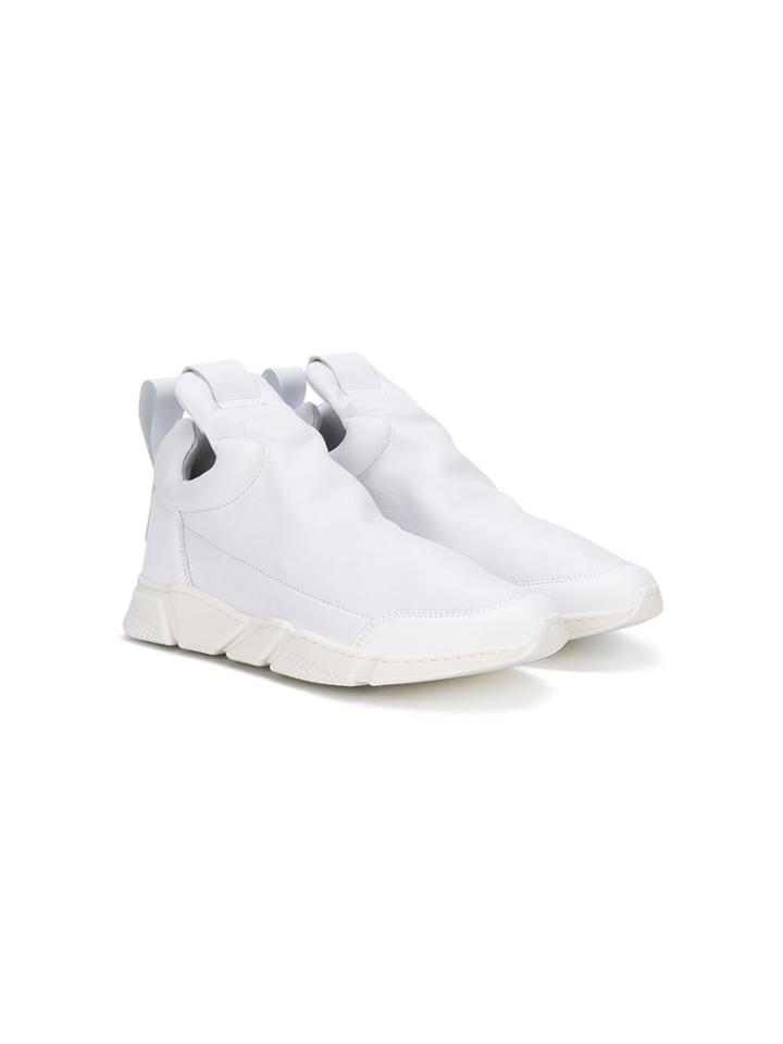 Cinzia Araia Kids Round Toe Slip-on Sneakers - White