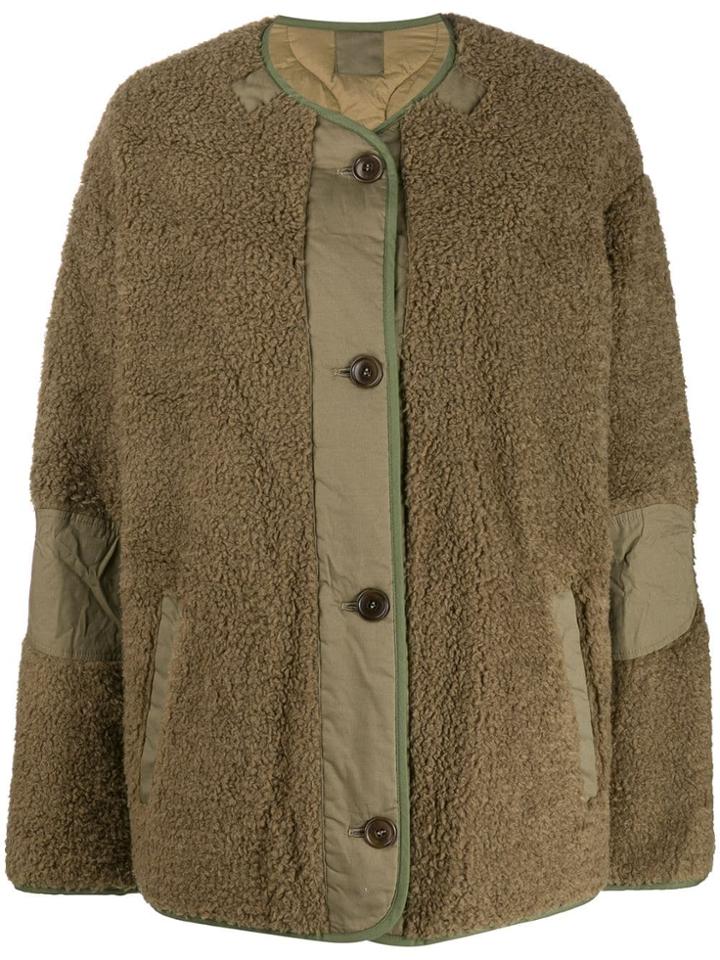 Isabel Marant Étoile Oversized Fleece Textured Jacket - Green