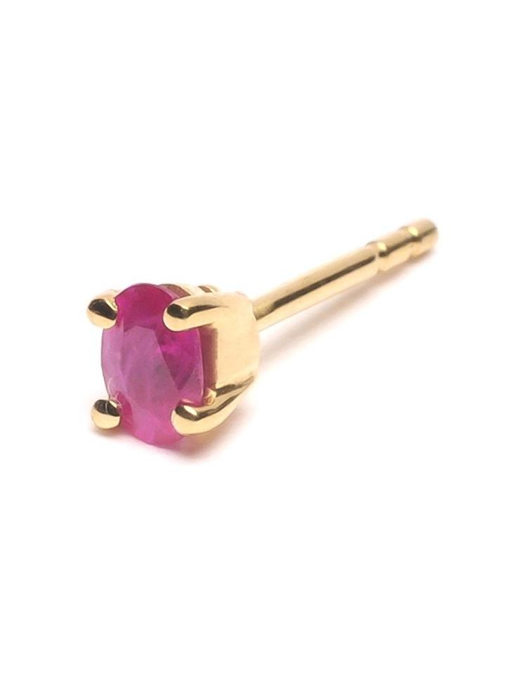 Wouters & Hendrix Gold 'ruby' Single Earring