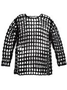 Mcq Alexander Mcqueen Knitted Grid Top - Black