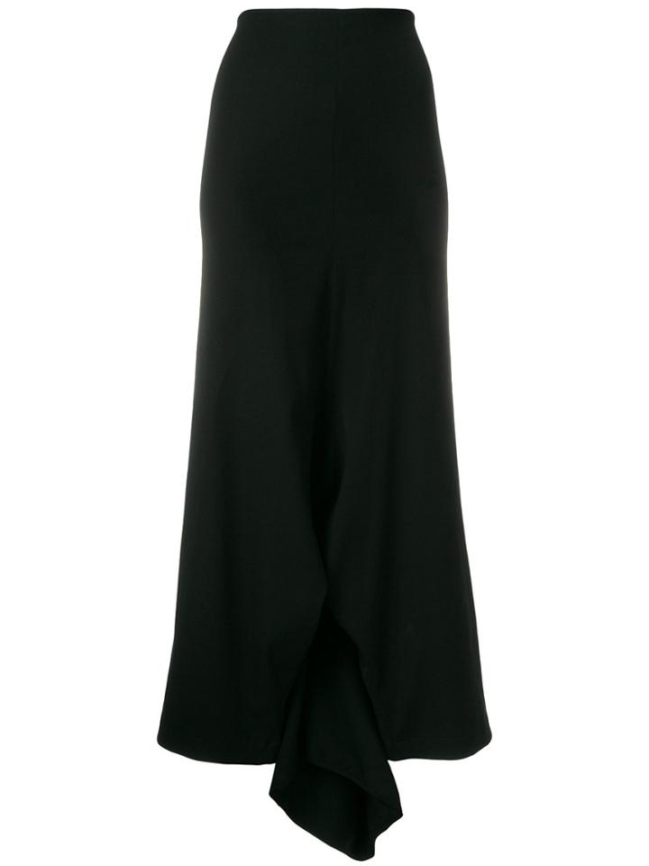 Comme Des Garçons Vintage Draped Asymmetric Wide Leg Trousers - Black