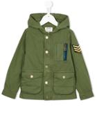 Zadig & Voltaire Kids Military Patch Hooded Jacket, Toddler Boy's, Size: 4 Yrs, Green