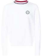 Sun 68 Logo Patch Sweatshirt - White