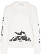 Givenchy Logo Cotton Hoodie - Neutrals