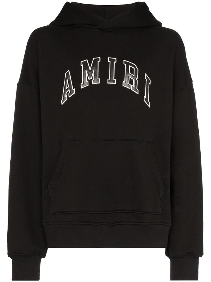 Amiri College-style Logo Print Hoodie - Black