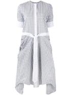 Thom Browne - Checked Dress - Women - Cotton - 40, Grey, Cotton