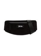 Palm Angels Black Suede Cross Body Belt Bag
