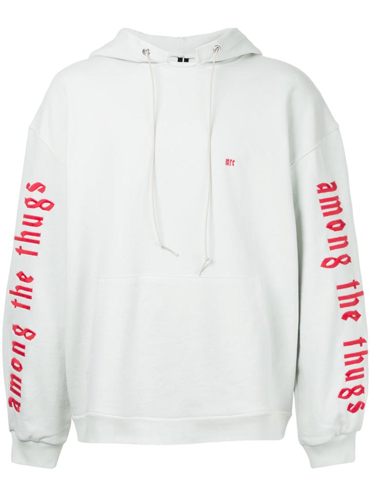 Word Sleeve Hoodie - Men - Cotton - M, White, Cotton, Mr. Completely