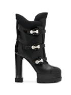 Casadei Platfrm Ankle Boots - Black