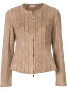 Desa 1972 Fitted Collarless Jacket - Brown