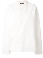 Bassike Long-sleeve Wrap Jacket - White