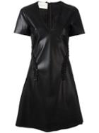 Cédric Charlier V-neck Dress, Women's, Size: 42, Black, Polyester